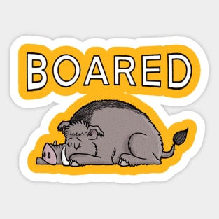 Boared Sticker